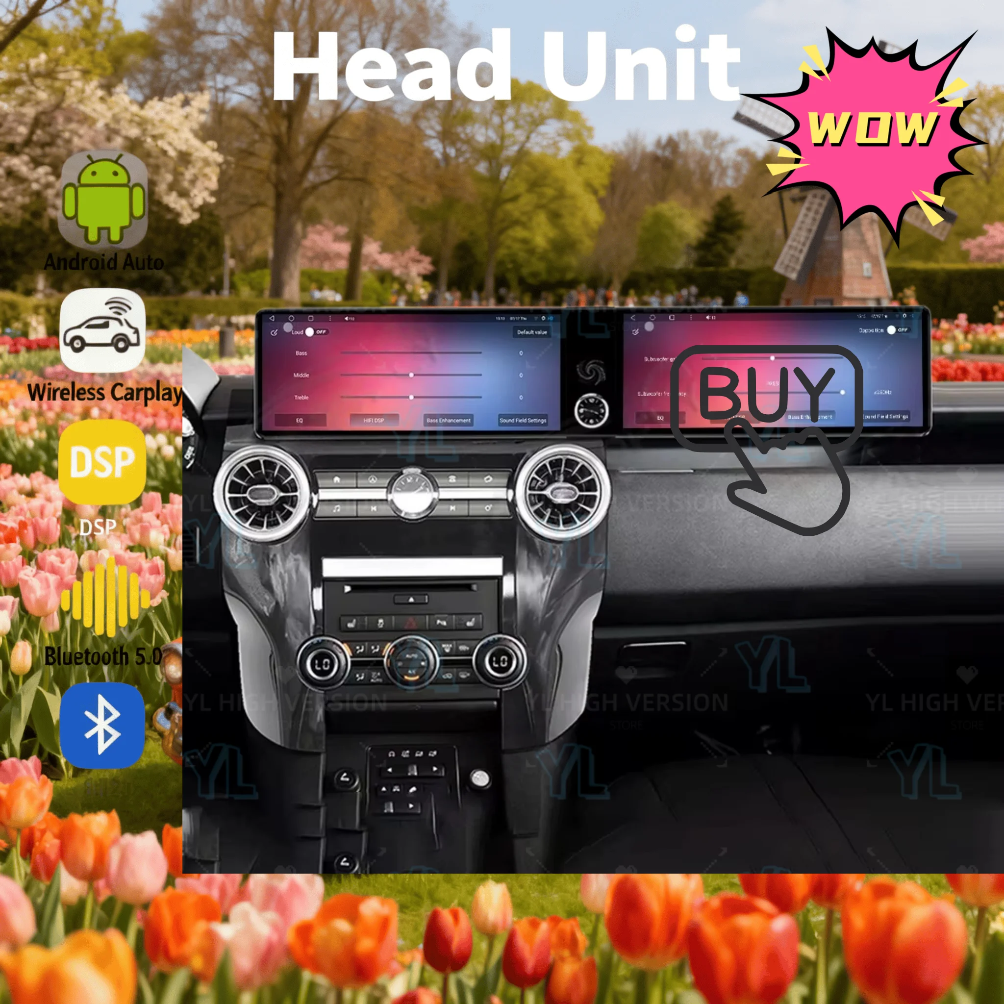 

Автомобильная мультимедийная система Android 13.0 для Land Rover Range Discovery 4 2012-2016, стерео GPS, автомагнитола, 24.6-дюймовый двойной экран, 4G
