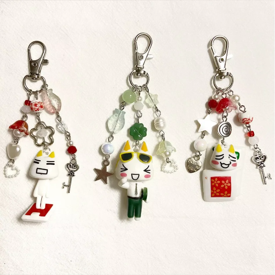 Toro Inoue charms cute Keychains|Cute Cat Bag Charm|Handmade Animal Keychain | Gift For Her