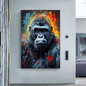 Klasik, Soyut, Yaban hayatı, Duvar Sanatı, Suluboya, Köpekbalığı, Aslan, Kaplan, Tuval, Poster Ve Baskı Oturma Odası yatak odası dekoru Hediyeler 8 ana satış tablosu tubarao-no. 8