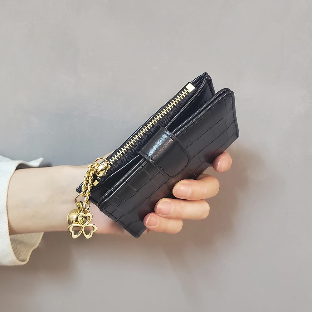 Neues Design Mädchen Mode PU Leder Kurze Geldbörsen Kleine Geldbörse Geldbörse Reißverschluss Krokodilmuster