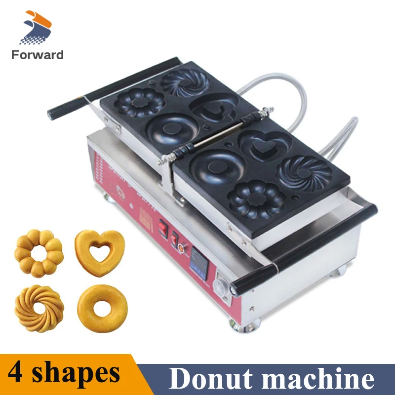 4 Different Shape Donuts Machine Commercial 4-Hole Doughnut Maker Electric 110V 220V Donut Baker