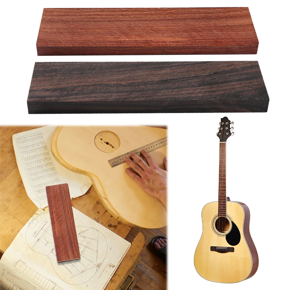 Instrument Handle Wood Wear Resist Black Ebony Wood Guitar Bridge Blank Wood Bass Bridge Guitar Accessories Raw Materials