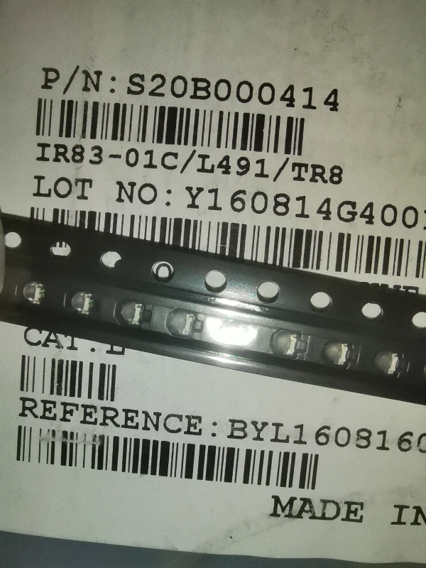 

50 шт./IR83-01C/L491/TR8 0603 боковая инфракрасная излучающая трубка, длина волны 940 нм