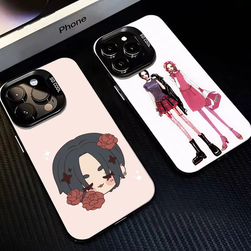 

Cartoon Anime Oosaki Nana Phone Case For iPhone17,16,15,14,13,12,11 Plus,Pro Max Black Matte Shockproof Cover