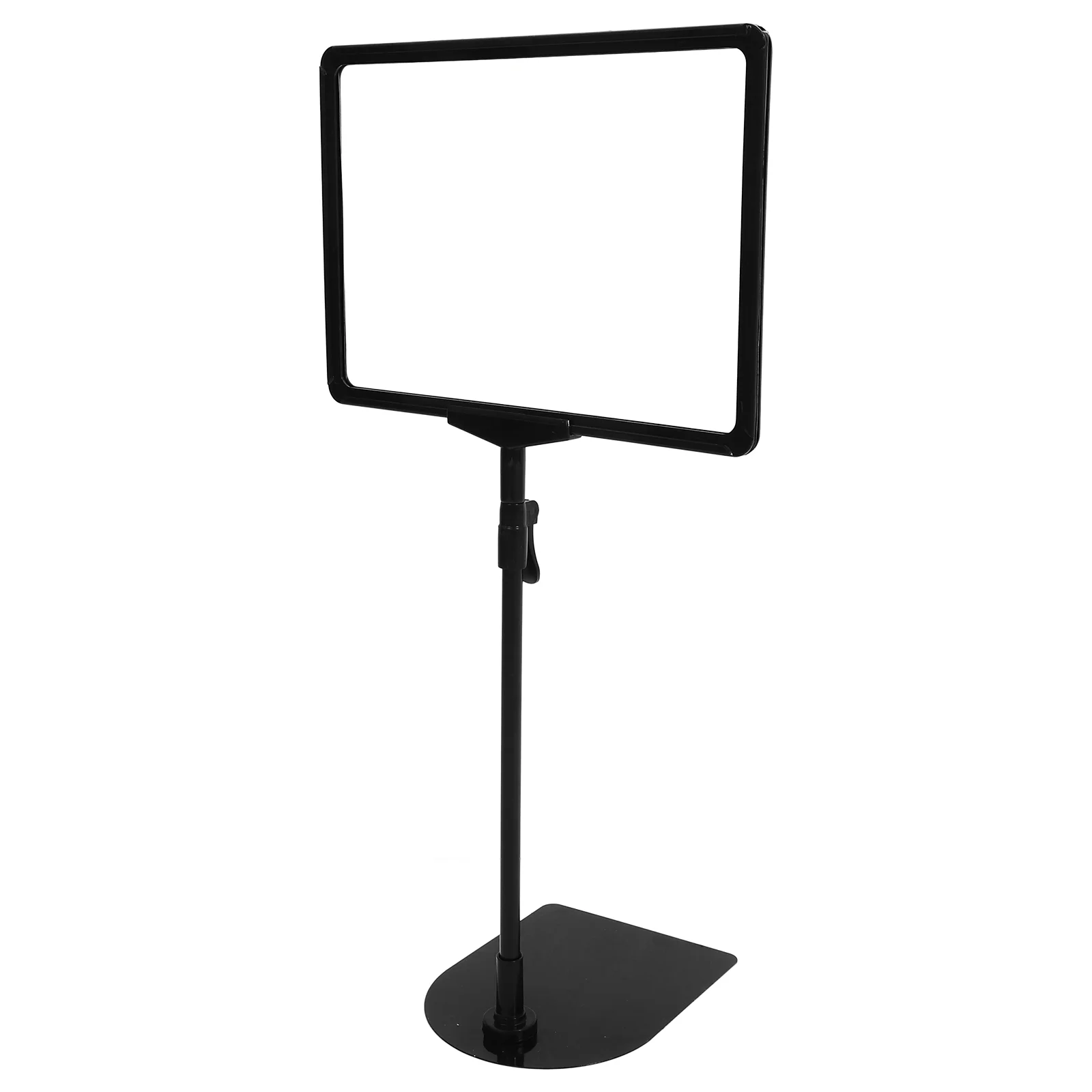 Stainless Steel Poster Stand Standing Sign Advertising Holder Outdoor Clip for Desktop Adjustable