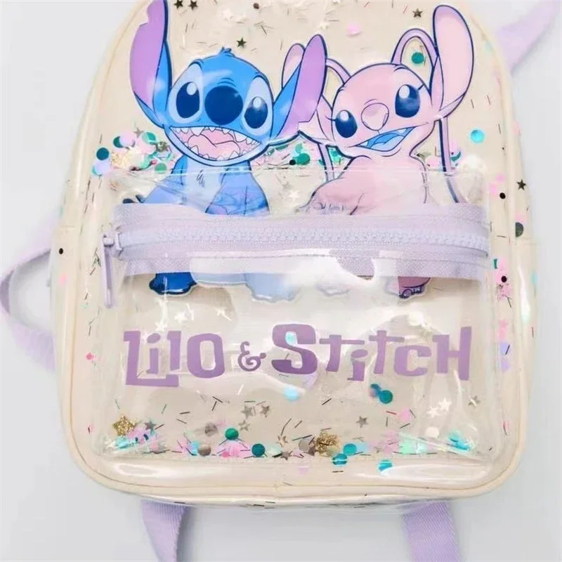 Plecak studencki Disney Stitch Cute Anime Cartoon dziecięca moda wychodzi w podróż nowy wzór ruchomych piasków torba na ramię prezenty świąteczne