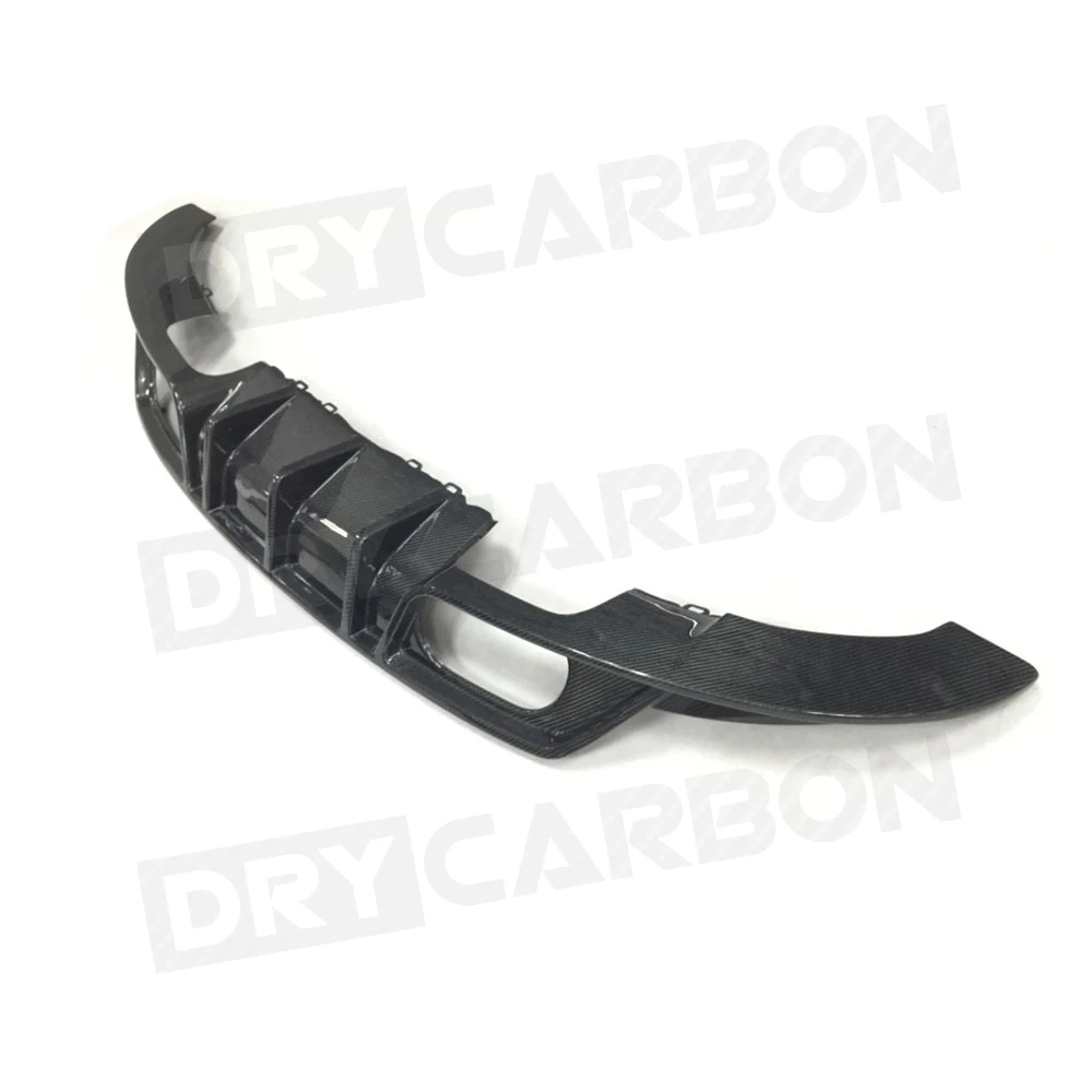 Carbon Fiber Rear Diffuser Spoiler For Audi TT TTS TTRS 2014-2017 Exhaust Tip Bumper Lip Guard Car Styling