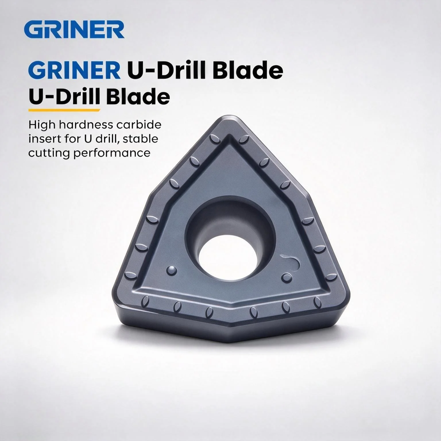 GRINER WCMT Series WC‑Type U‑Drill Inserts WCMT030208 WCMT040208 WCMT050308 WCMT06T308 WCMT080412 Tungsten Carbide Indexable Fas