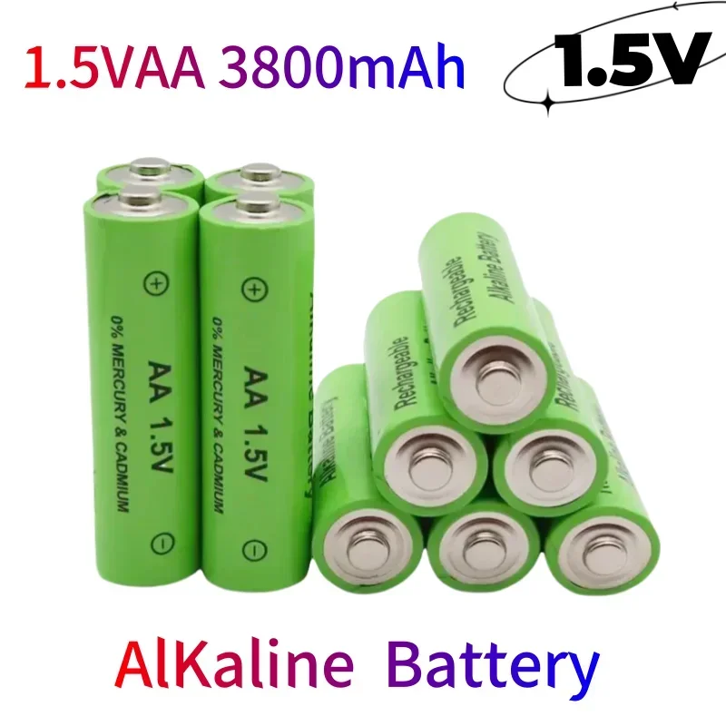 1.5V AA + AAA NI MH แบบชาร์จไฟได้ AA แบตเตอรี่ AAA อัลคาไลน์ lpega3800-3000mah สําหรับไฟฉายของเล่นนาฬิกา MP3 เปลี่ยนแบตเตอรี่ Ni-Mh