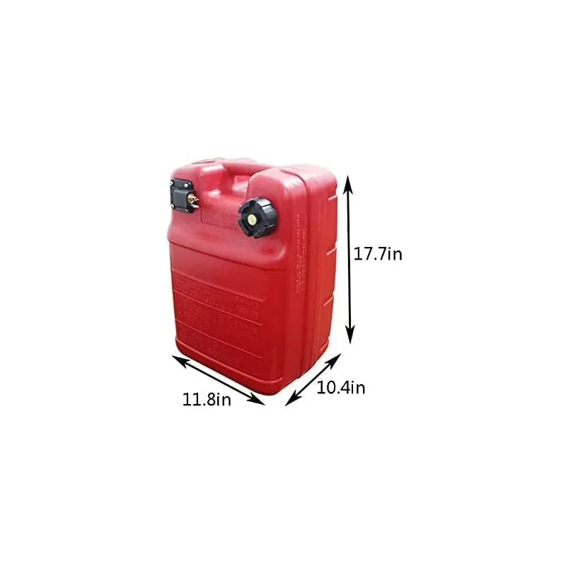 24L/12L Portable Plastic Marine Fuel Tank with 6mm Connector, Yacht Motorboat Rescue Boat Assault Boat