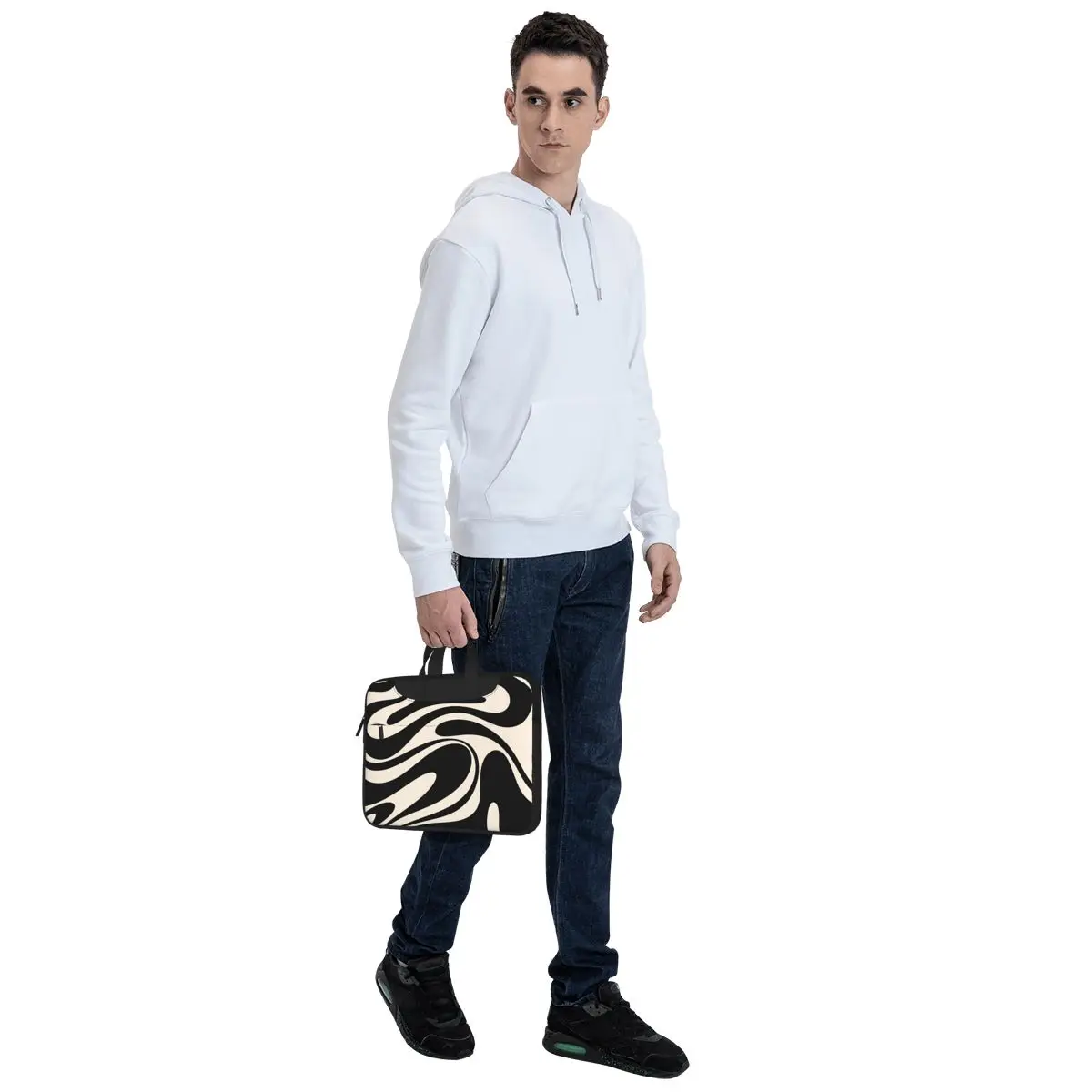 Liquid Swirl Contemporary Abstract Laptop Bag Shockproof Case Computer Bag 13 14 15.6 Crossbody Notebook Pouch For Macbook Pro