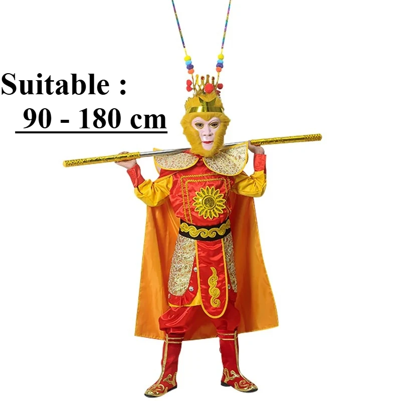 

Children Adult Journey to the West Sun Wukong Cosplay Costumes Monkey King Clothing Halloween Carnival Funny Party Costume