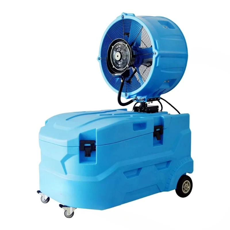 

Industrial Oscillating Atomizer Fan 8000CFM Large Outdoor Activity Fog, Heavy Duty Base with Wheels