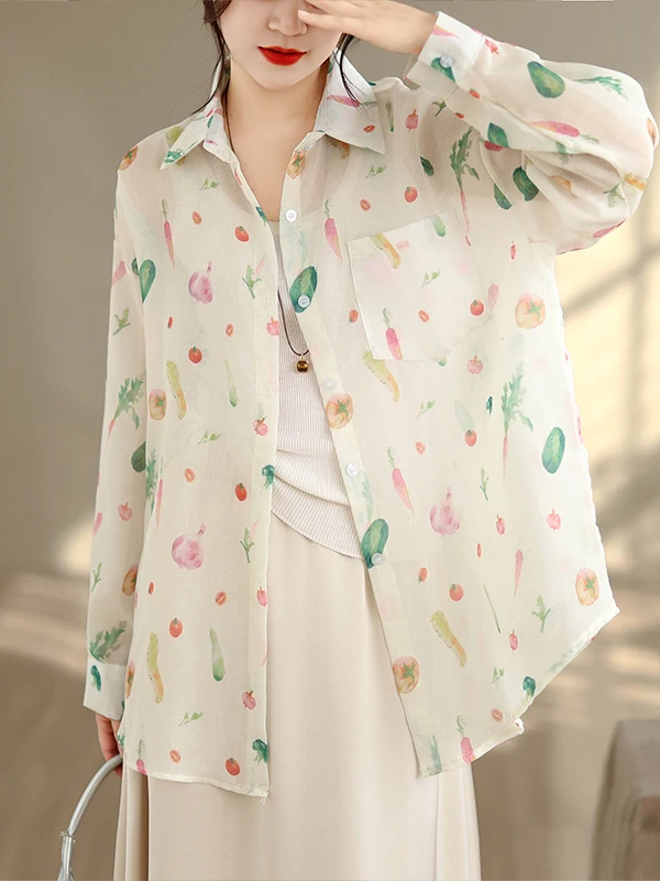 

Spring 2026 Women's Casual Lightweight Long Sleeve Shirt Loose Fit Versatile Style And Light New Arrival from Major Brand