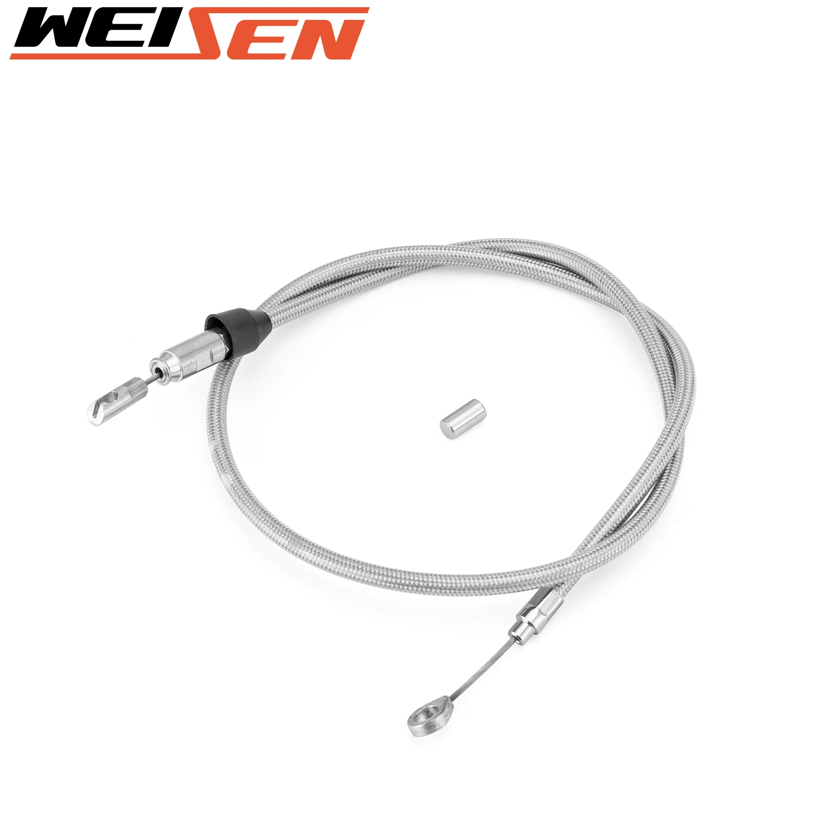

42" Extended Length Quick Connect Braided Stainless Steel Upper Clutch Cable Fit 12"-14" Handlebar for 2018-up Harley Softail
