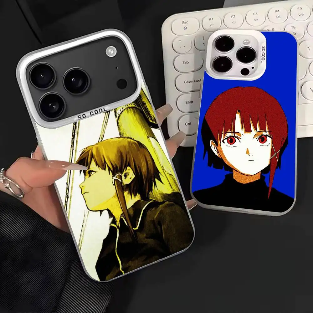 

S-Serial Experiments L-Lain Phone Case For iPhone 17,16,15,14,13,12,11,Mini,Pro,MAX Matte Shockproof Phone Case