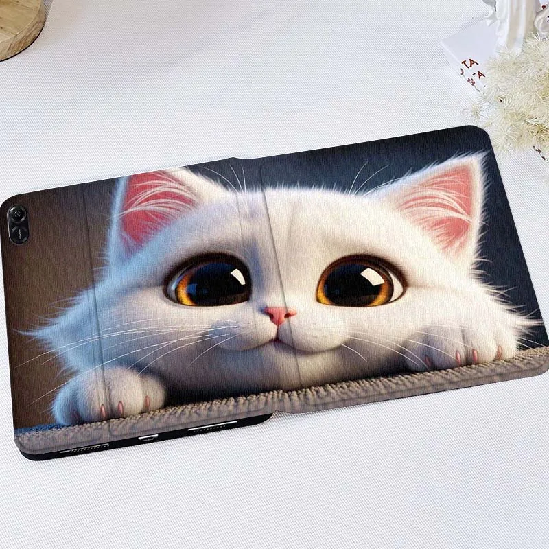 Cat Popular Cartoon Cute Gift For Huawei MediaPad T5 T10s M6 M5Lite SE Honor Tab 5 6 7 V7 V8 X8a X9a Pro Soft Tablet Case