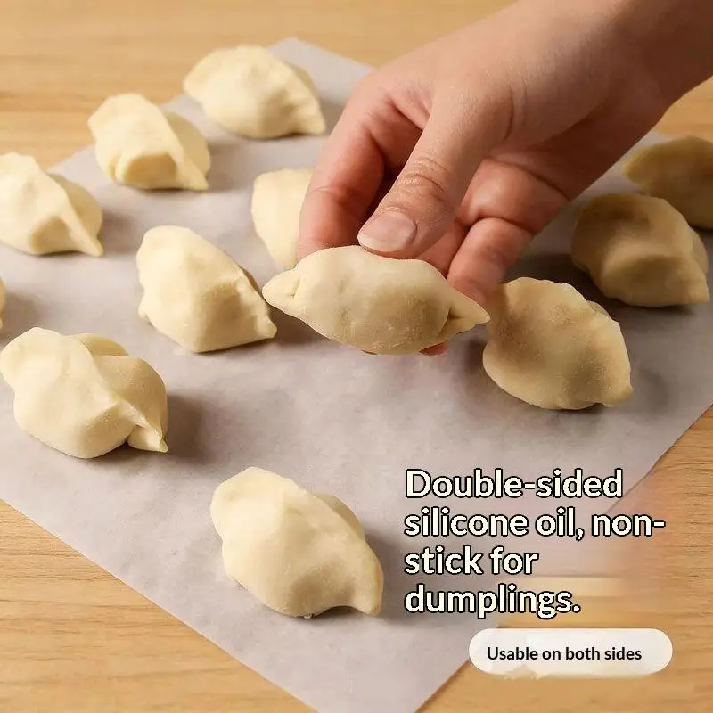 50/100pcs Simple Anti-Stick Dumpling Non-Stick Paper Oil-proof Food-Grade Silicone Oil Paper Oil-proof Isolation Paper Baking