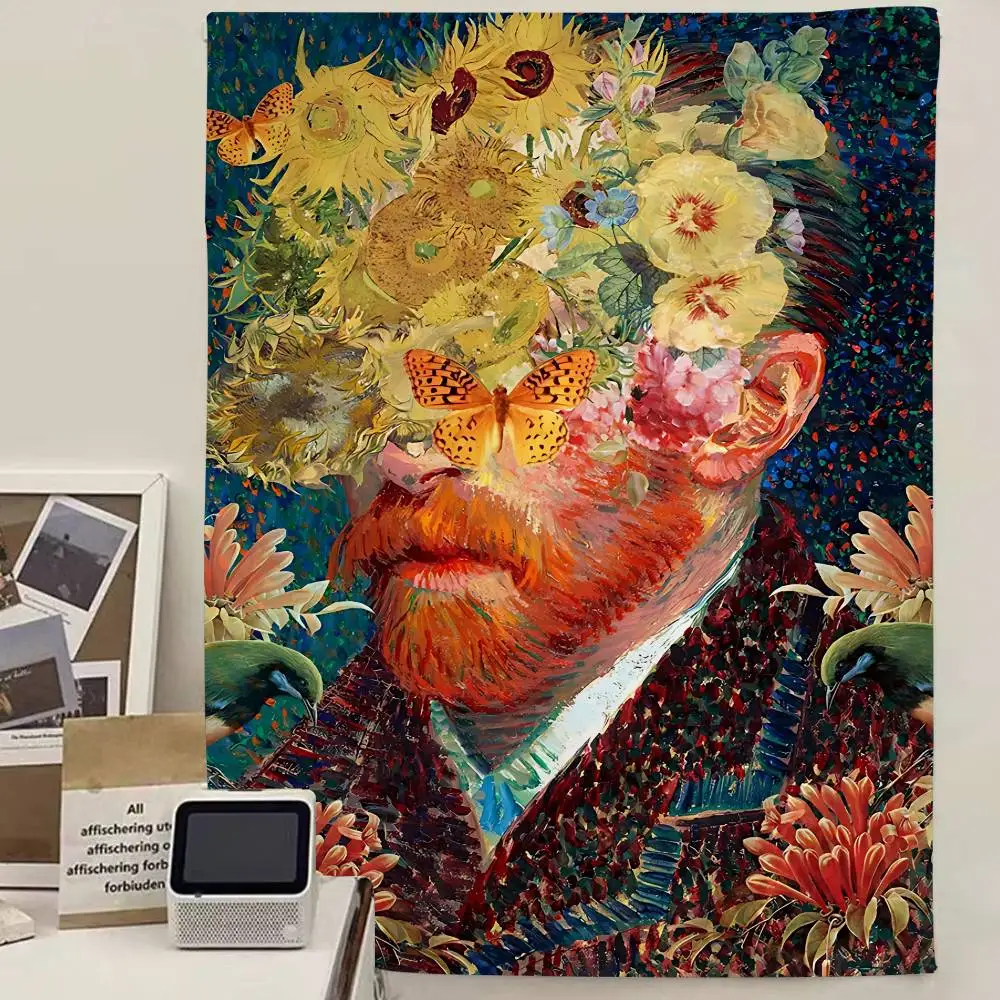 Painter Van Gogh Abstract Art Hippie Wall Hanging Tapestries Bohemian Wall Tapestries Mandala INS Home Decor