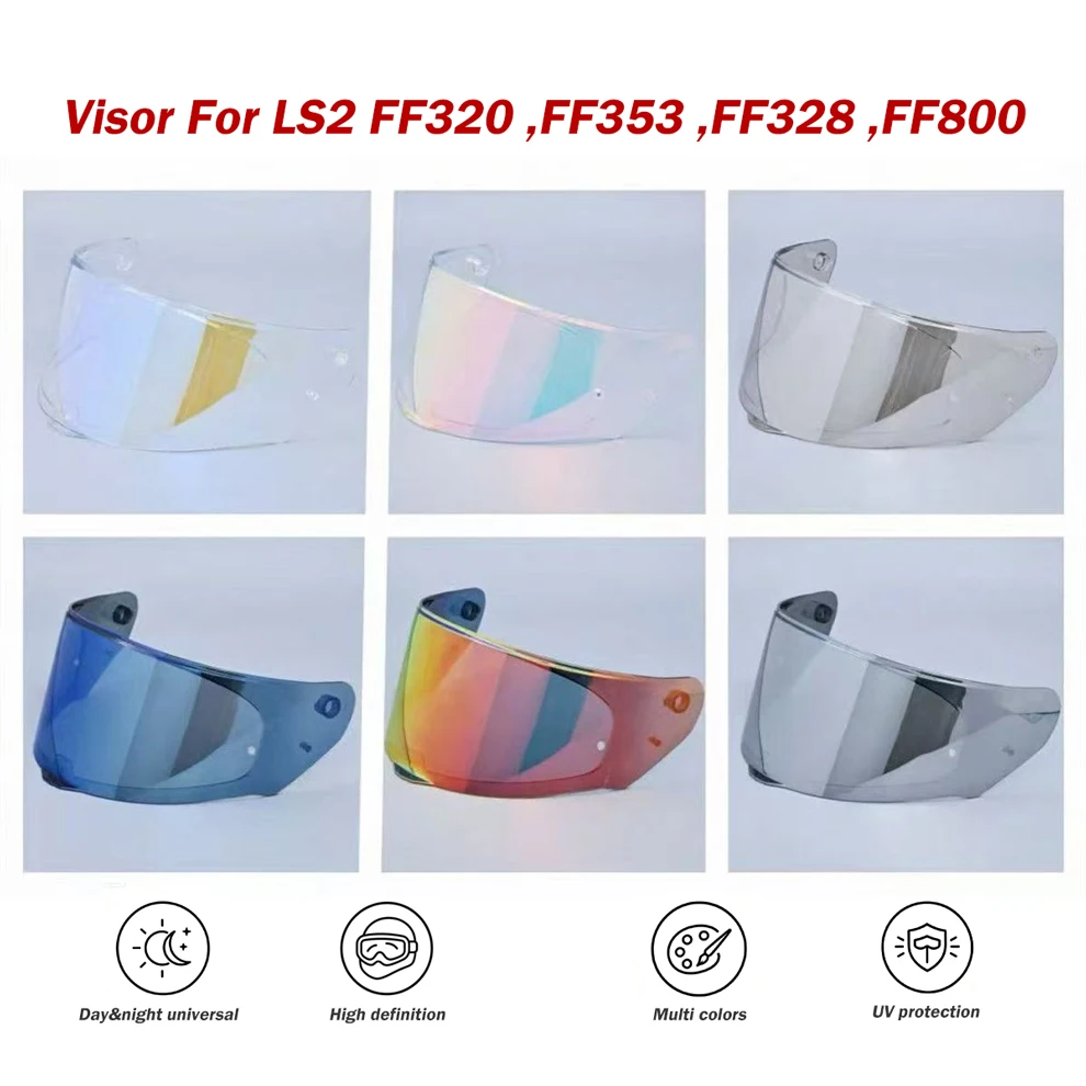 Helmet Visor Lens For LS2 FF320 FF353 FF328 FF800 Photochromic Shield Accessories Motocycle Full Face Helmet Replace Parts