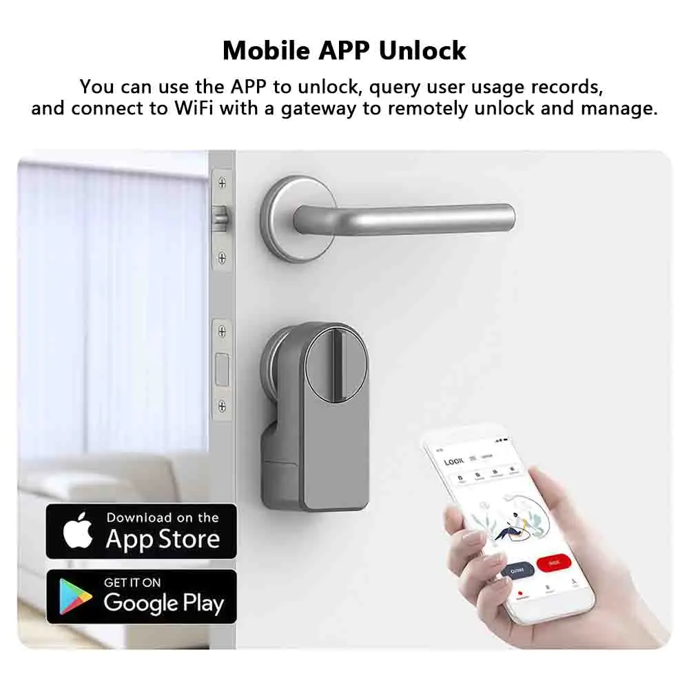 CDOK A1Pro Tuya Bluetooth smart lock is installed on the traditional door lock manual knob to achieve smart unlocking