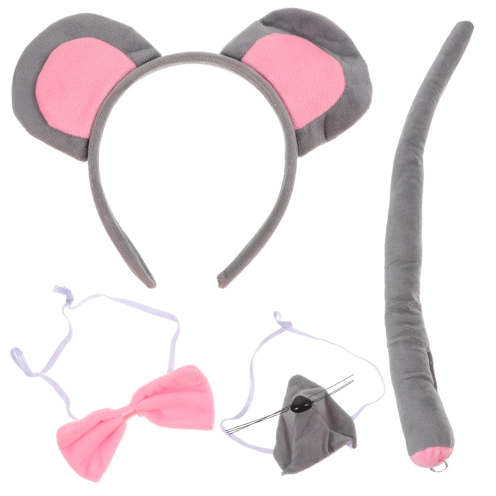 

1set Headband Costume Kids Mouse Ears Gray Wireless Girls Boys Rat Mice Accessories Cosplay Festival