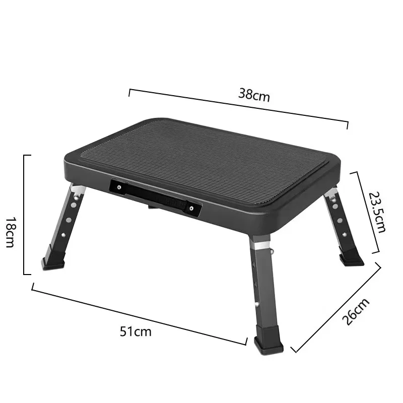Adjustable Foldable Foot Rest Stool, Portable Height Lift Foot Pedal Under Desk Footrest For Office Work Leg Relief