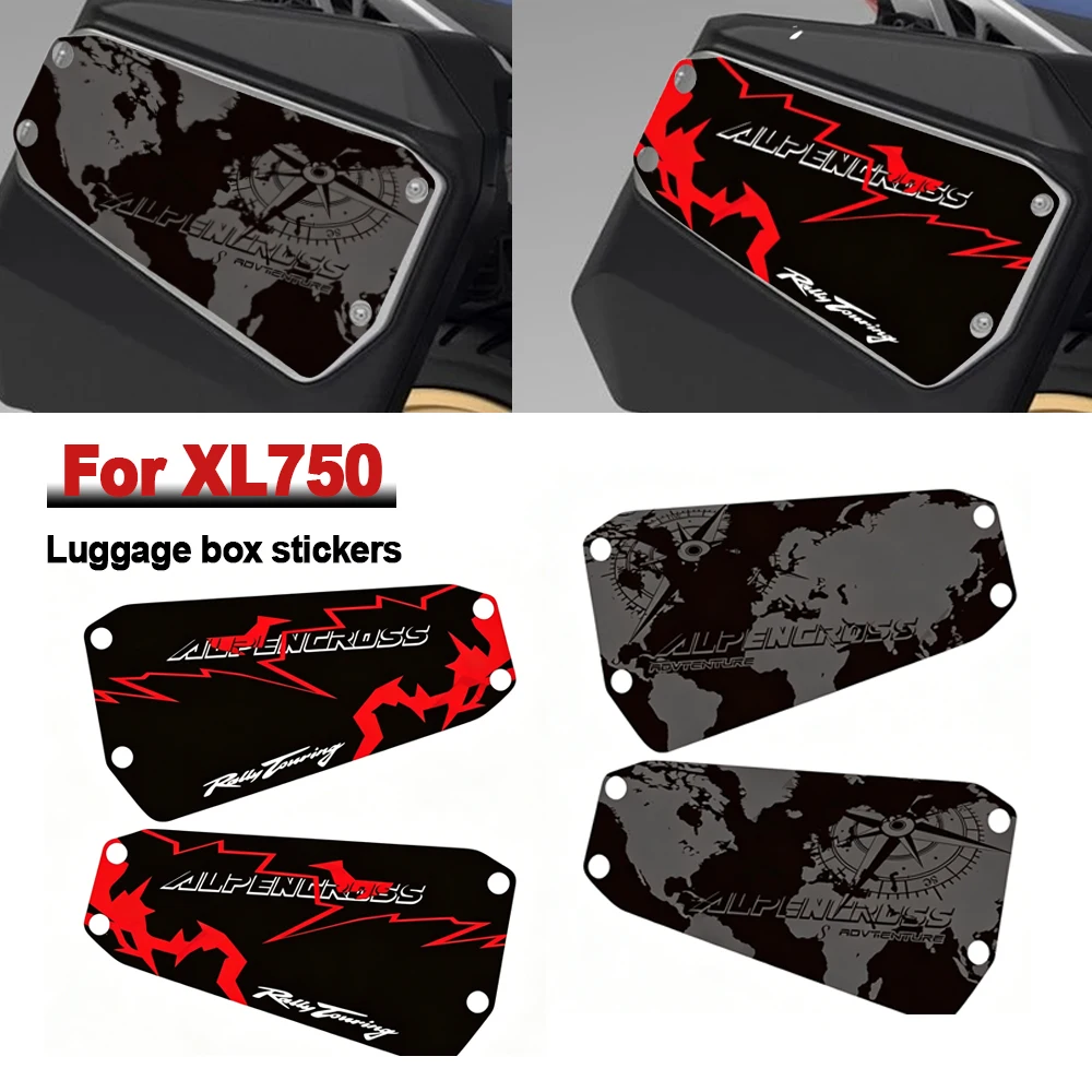 

New Decorative kit Motorcycle Suitcase stickers Side Luggage box Protection PVC decals For XL750 XL 750 Transalp