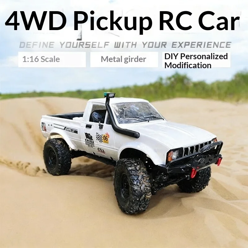 

Wpl C24 Rc Crawler 4Wd Off Road Pickup Truck Full Scale Remote Control Car Rock Crawler Vehicle Model For Adult Outdoor Hobby