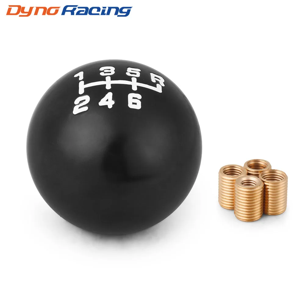 

Universal 6 SPEED Gear Shift Knob Car Ball Shape Aluminium Shifting head With four adapters Classic gear head