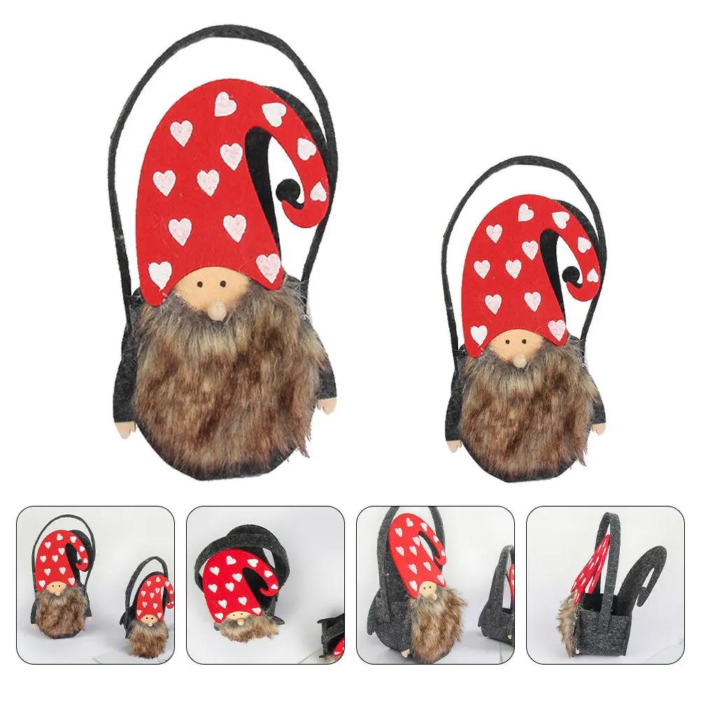 Cesta de almacenamiento para regalos, organizador de dulces de Navidad, cesta decorativa, contenedor de dulces, decoración de mesa navideña, 2 uds.