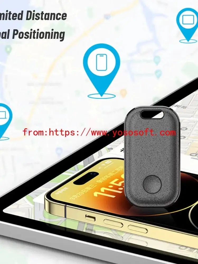 Smart GPS Tracker Works with Apple Find My APP ITag Anti Lost Reminder Device MFI Rated Locator Keys Pet Kids Finder