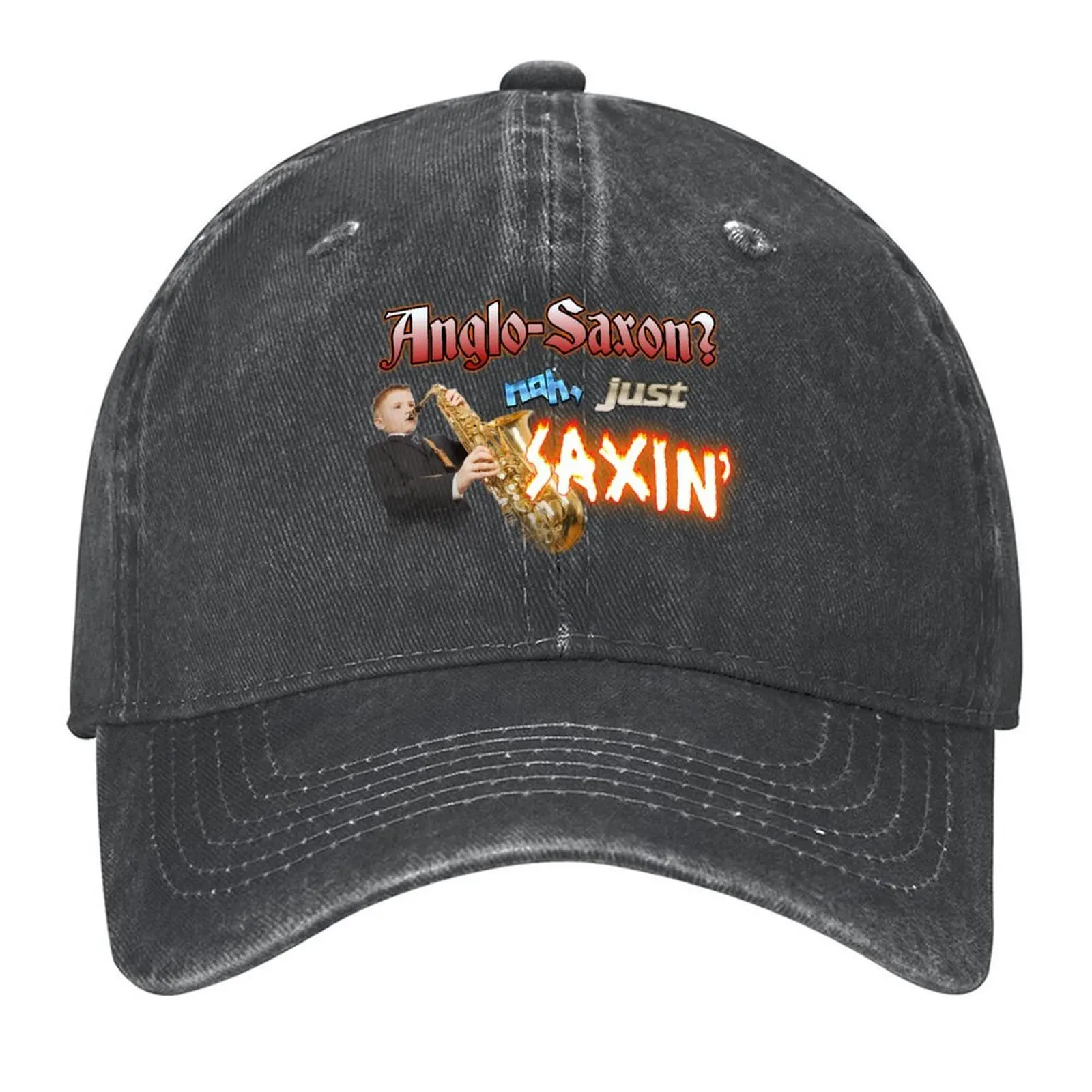 

Anglo-Saxon Nah, Just Saxin' Saxophone Band Meme Baseball Cap Wild Ball Hat Hat Luxury Brand Golf Hat Male Women's
