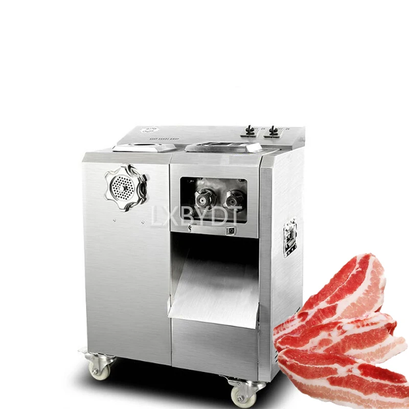Commercial Meat Cutting Machine Electric Manual Fish Beef Pork Meat Cutter Vertical Meat Slicer Dicing Machine 2200W