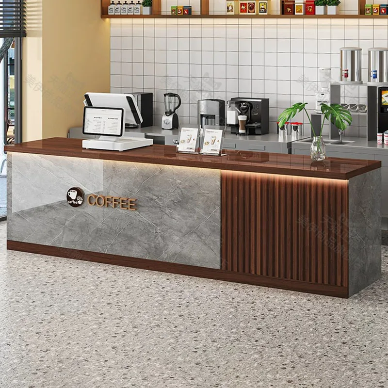 Welcome Display Reception Desks Modern Shelves Long Aesthetic Reception Desks Organizers Corner Mostrador Commercial Furniture