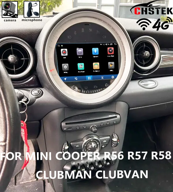 CHSTEK Car Radio For BMW Mini Cooper S Clubman R55 Clubvan R56 Cabrio R57 Coupe R58 R59 Multimedia Bluetooth Android Player GPS