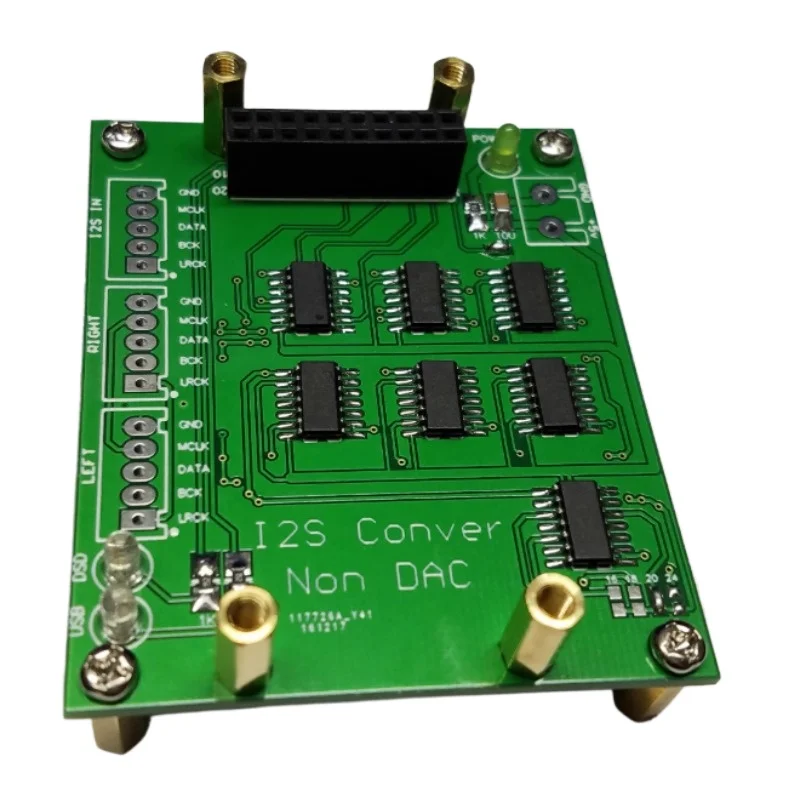 Nvarcher NOS DAC/I2S format  decoder shifter board and I2S data conversion right justified  For Xmos usb