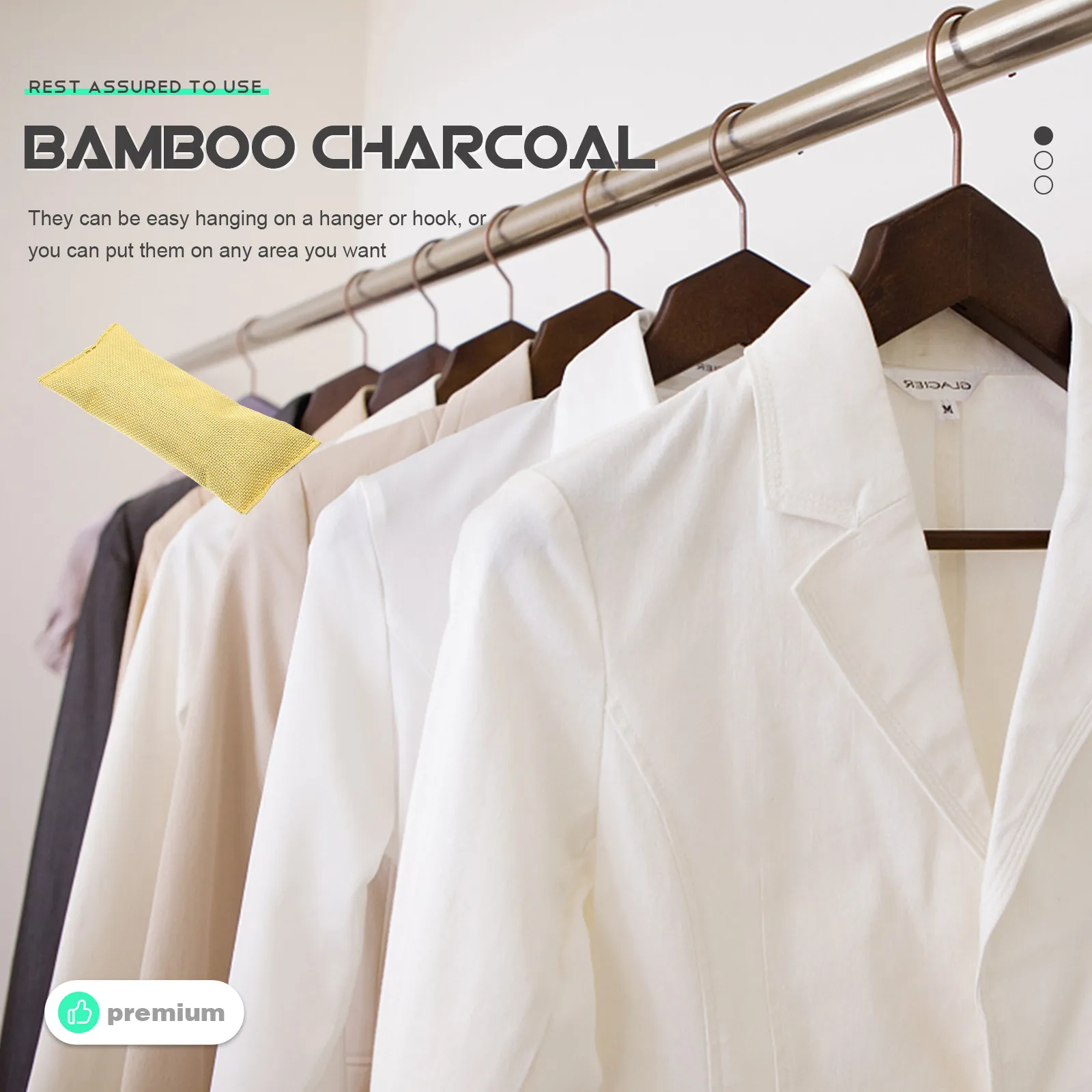 

Набор из 6 мешочков с активированным углем для обуви, шкафа, гардероба, автомобиля: поглотитель запахов, осушитель воздуха, освежитель воздуха с бамбуковым углем