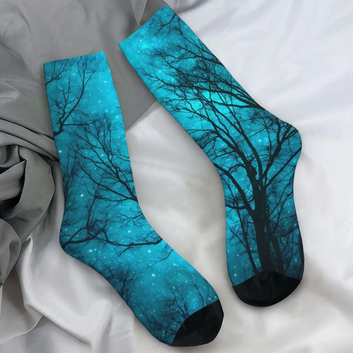 

Galaxy Stockings Unisex Men Stars Print Socks Medium Soft Gothic Socks Winter Running Sports Non Skid Printed Socks Gift