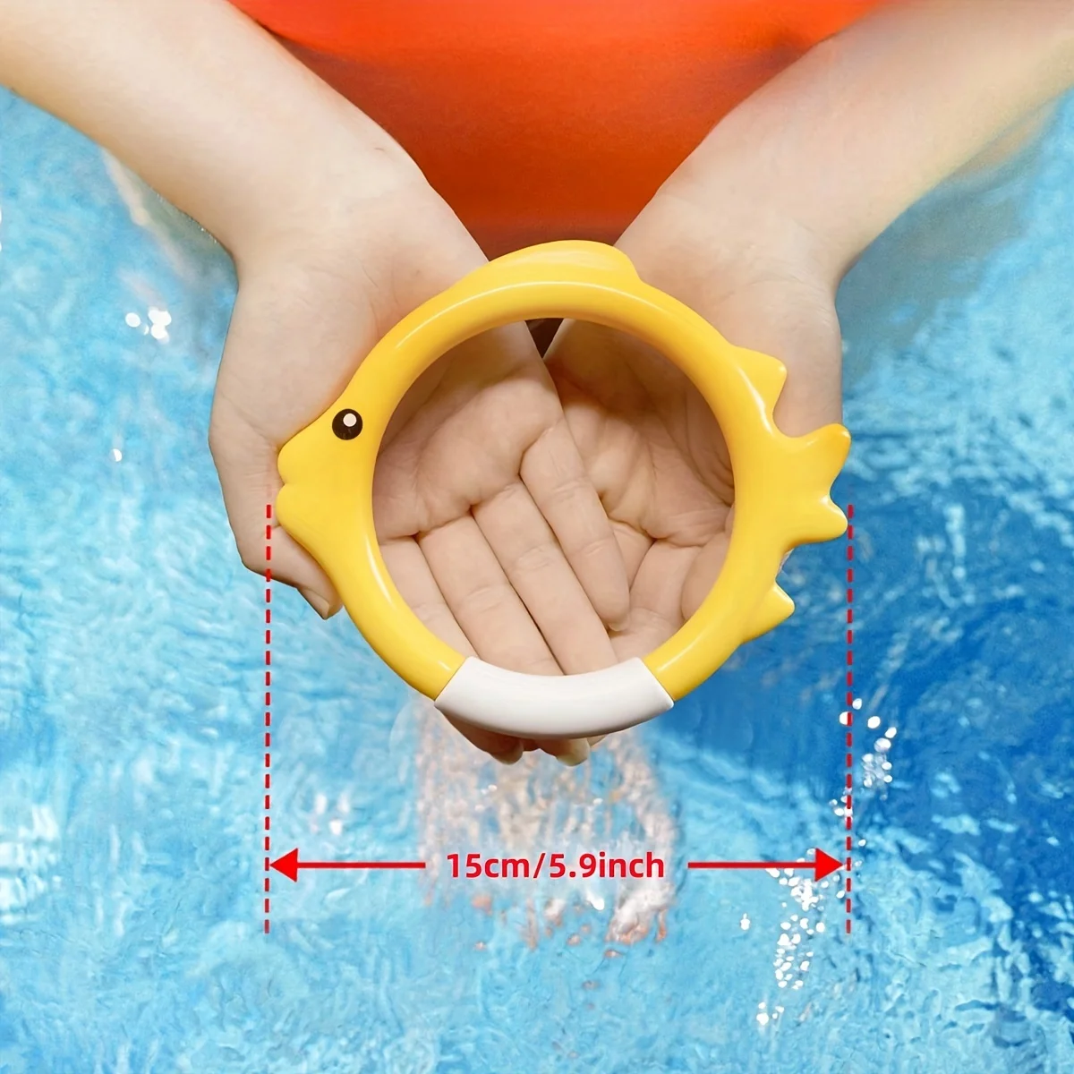 4pcs diving ring set, fish shaped diving ring, four color diving ring, suitable for swimming training and entertainment