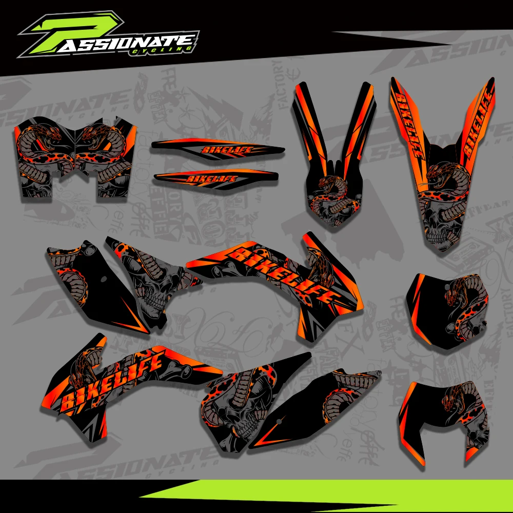Full set of Stickers Graphics Decals kits For KTM EXC EXCF XCW 2014- 2016 125-200 250 300 350 450-500 SX SXF 2013-2015
