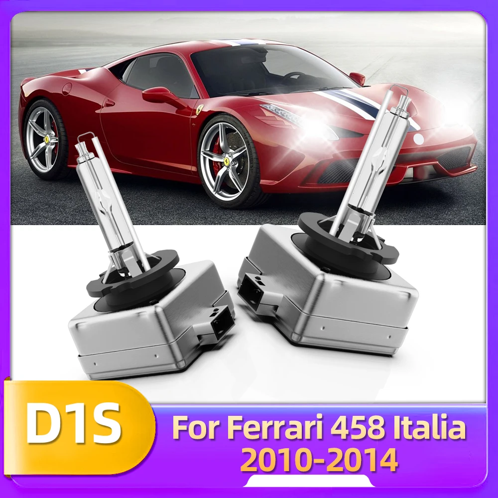 

LSlight 2PCS Bright Xenon Bulb 35W D1S HID Headlights 6000K Car Light For Ferrari 458 Italia Headlamps 2014 2013 2012 2011 2010