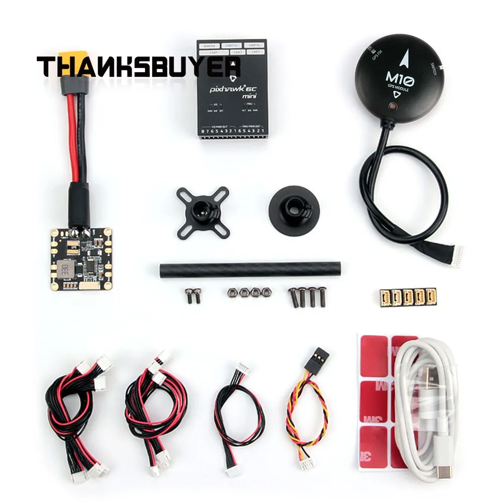 Holybro Pixhawk 6C Mini Flight Control Module + PM02/PM06 Power Module + M10/M9N GPS Module for PX4 RC UAV Opensource Controller