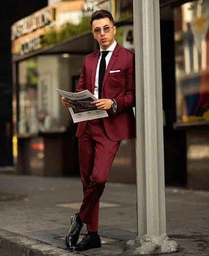 2025 Blazer Suits For Men High Quality Single Breasted Notch Lapel Custom Made Slim Fit Jacket Pants 2 Pcs Trajes De Hombre
