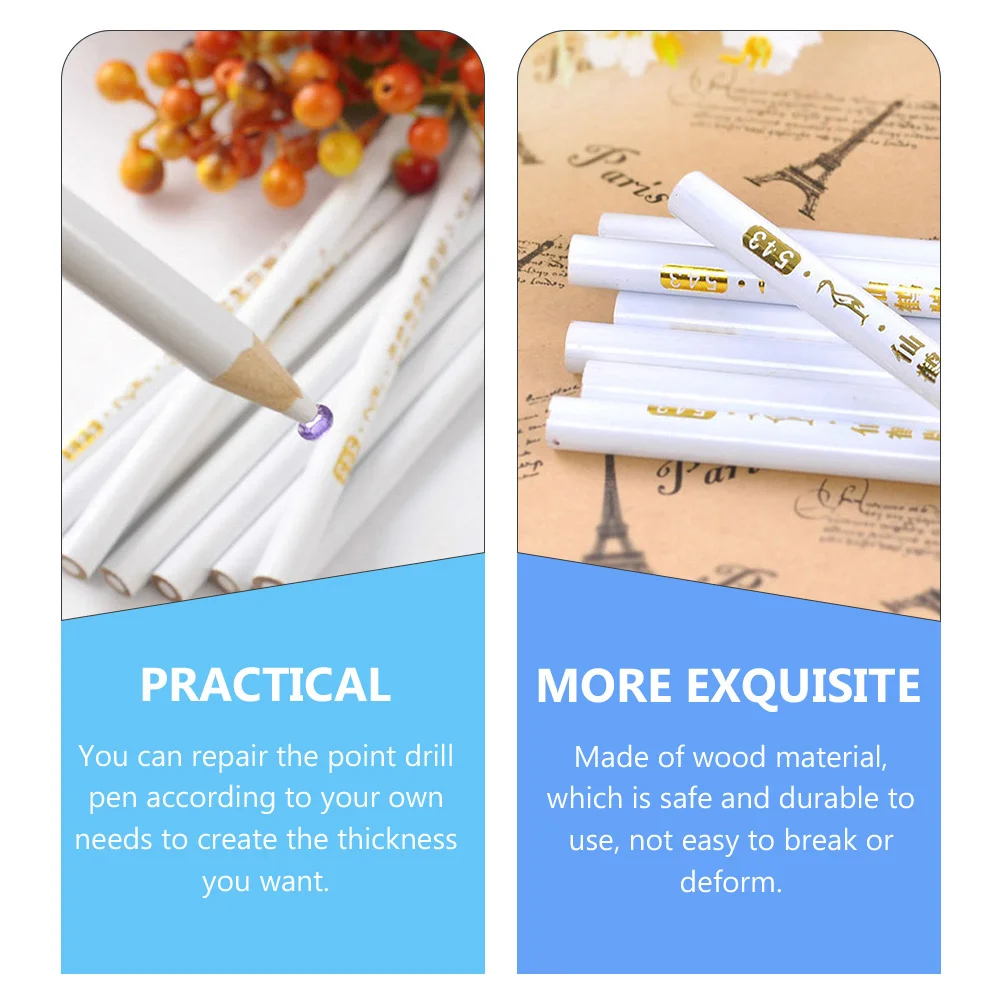 네일용 도트펜 12개, 라인스톤 픽커, 왁스 펜슬, 매니큐어 도구, 네일아트 DIY, 가정용 전문가용 포인트 펜