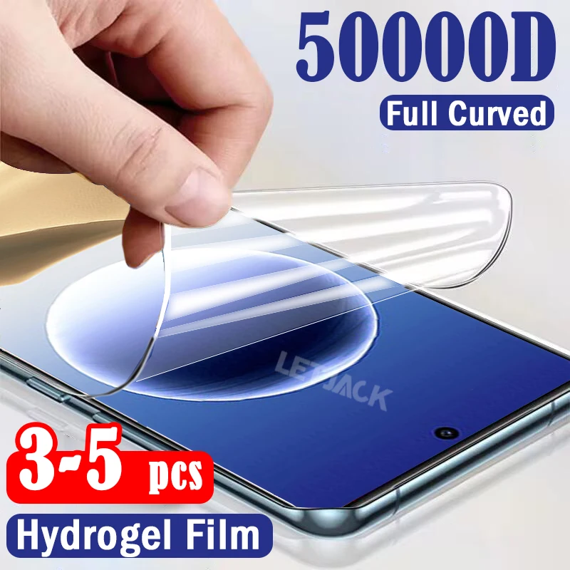 

3-5Pcs Full Curved Hydrogel Film For Oppo Find X7 Ultra X6 X5 X3 X2 Neo Screen Protectors For Reno 3 4 5 6 Pro Plus Not Glass