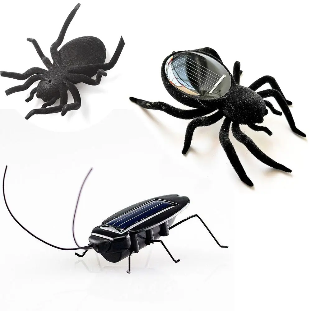 Solar Powered Solar Insect Toys Magic Cockroach Grasshopper Educational Toy No Batteries Multi-Foot Worm Cockroach Robot Kids