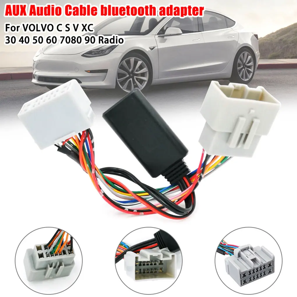 ABS Universal Compatibility AUX IN Bluetooth Adapter For Volvo C30 C70 S40 S60 Music Receiver As Shown