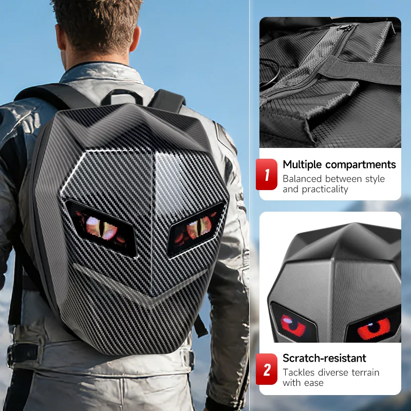 Lantsun N4 LED Storage Shoulder Backpack Sport Travel Fitness Bag