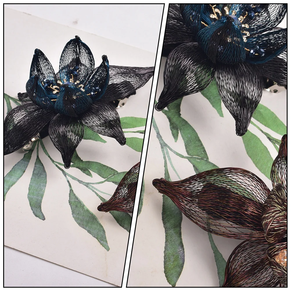 

Copper Wire Flower Hairpins Vintage Clips for Women Stylish Headdress Hair Accessories Durable Elegant Fix Hairstyle Gifts